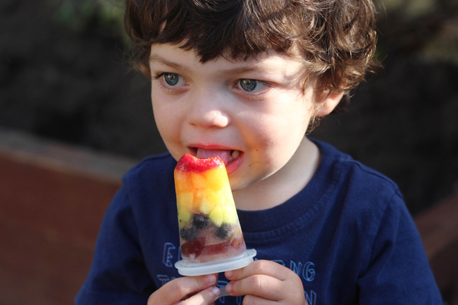 Read more about the article Rainbow Fruit Popsicles